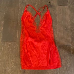 Red Silky Chemise